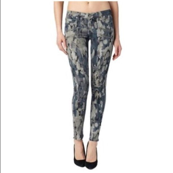 Paige Denim “Edgemont” Camouflage Zip Pocket Jeans Size 26 - Picture 1 of 7
